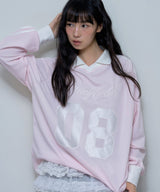 ナンバリングフットボールジャージ (ピンク)_F24ZB064