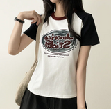 Rocklet color raglan short-sleeve t-shirt