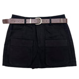  Field Cargo Pocket Mini Skirt & Belt SET (4 colors)