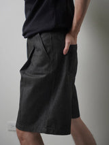 PT8 Pleated Denim Shorts