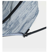 Vertical Stripe Denim Oversized Tote Bag