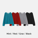 Air V-neck Linen Long Sleeve Knit