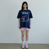 KIRIGIRL BOXY T-SHIRT _NAVY