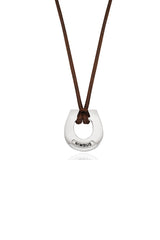Horseshoe Leather Necklace(BR)