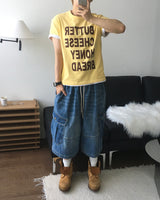 マリン バミューダ デニム パンツ
