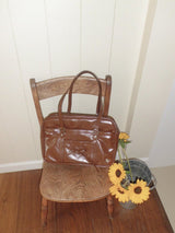 Classic ribbon school bag_vintage brown