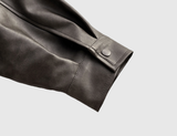 Rib Leather Blouson Jumper / 2 colors