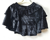(SUPER CUTE/BUILT-IN SHORTS/ELASTIC WAIST♥) 2 COLORS ベルベットカンカンフレアストレッチミニスカート