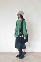 FLARE RIB SKIRT (CAHRCOAL)