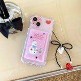 [MADE]Snow White-Pink Card-Tank Jell-Hard Phonecase