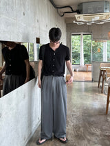 Maison two tuck banding slacks