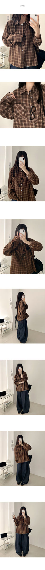Toby Basic Drop Shoulder Loose Fit Check Southern 