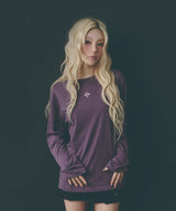 ボタン ロールアップ ルーズフィット ロングスリーブ [Muted purple]