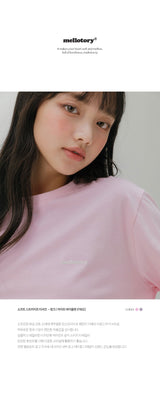 ソフトストライプTシャツ (ピンク)
