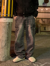 Tachi washed cargo denim pants