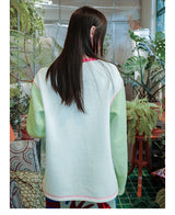 UnsocialNight original design autumn and winter light green cute イラストプリントハーフスカート female