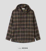 No.1103 check hood string SHIRT (3color)