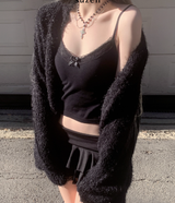 Gania Mohair Loose-Fit Cardigan
