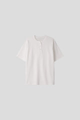 LMN Felt Muscle Touch Henley Neck Short Sleeve Tee (4 colors)
