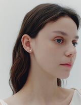 26SS★ Essence 14K(Y) Glory Freshwater Pearl Earrings 9mm
