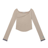  Crossed long-sleeved T-shirt 