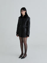 Reversible leather mustang (Black)