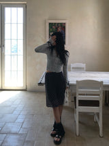 Misty Sheer Dot See-through Mini Skirt