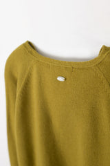 Whole garment V-neck knit (Olive)