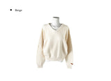 Nuan Daily V-Neck Label Loose Fit Knit