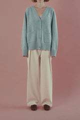 Nuts v-neck cardigan_skyblue