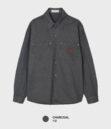 リムビンテージフェアワークパッチオーバーフィットロングスリーブシャツ