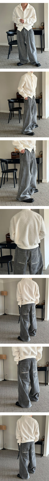 [Unisex] コーデュロイバックポケットパンツ (2color)