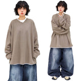 オーバーダンブルボックスン長袖Tシャツ