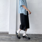 Button-Fly Structured Wide Shorts