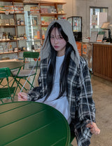 Wake Check Hooded Shirt