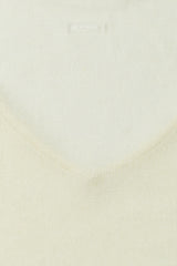 Button v-neck knit_ivory