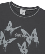 PIGMENT BUTTERFLY GOTH CROP TEE_CHARCOAL