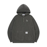 RAUL BUTTON HOOD T UNISEX (2COLOR)