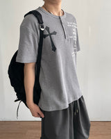 オルタヘンリーワッフルショートスリーブTシャツ
