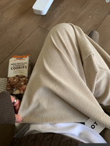 ヨギス ワイドフィット シングルタック コーデュロイパンツ