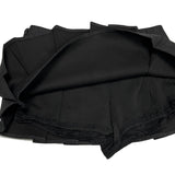 Low check button skirt