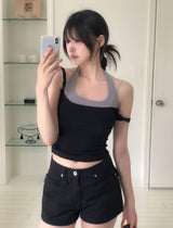 Kine Eyelet Belted Shorts