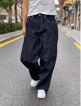 モアワイドデニムパンツ