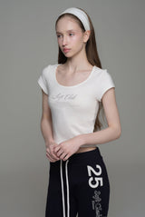 Soft Club signature top, Ivory