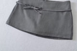 Della Bow Strap Mini Skirt