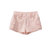 Pink Cargo Short Pants