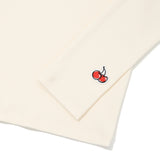 CHERRY BASIC HALF NECK T-SHIRT [IVORY]