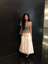 Rose Shirring Skirt