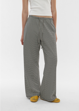 [B-BASIC] Summer Stripe Wide Banded Pants