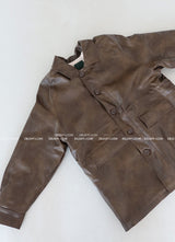 String Leather Dumble Half Coat